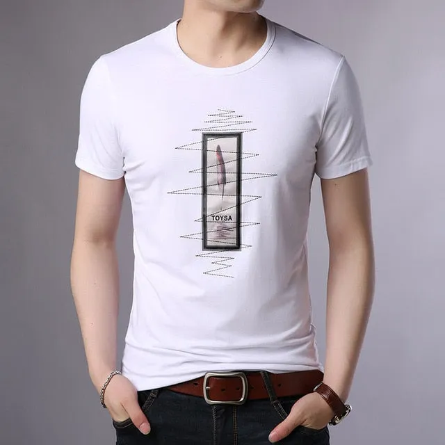 2019 New Fashion Brand T Shirt For Men O Neck Print Street Wear Tops Trending Summer Top Grade Short Sleeve Tee Men Clothing