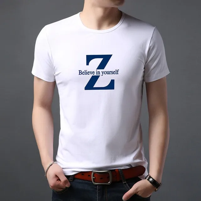 2019 New Fashion Brand T Shirt For Men Pattern Trends Street Wear Tops Trending Summer 100% Cotton Short Sleeve Tee Men Clothes