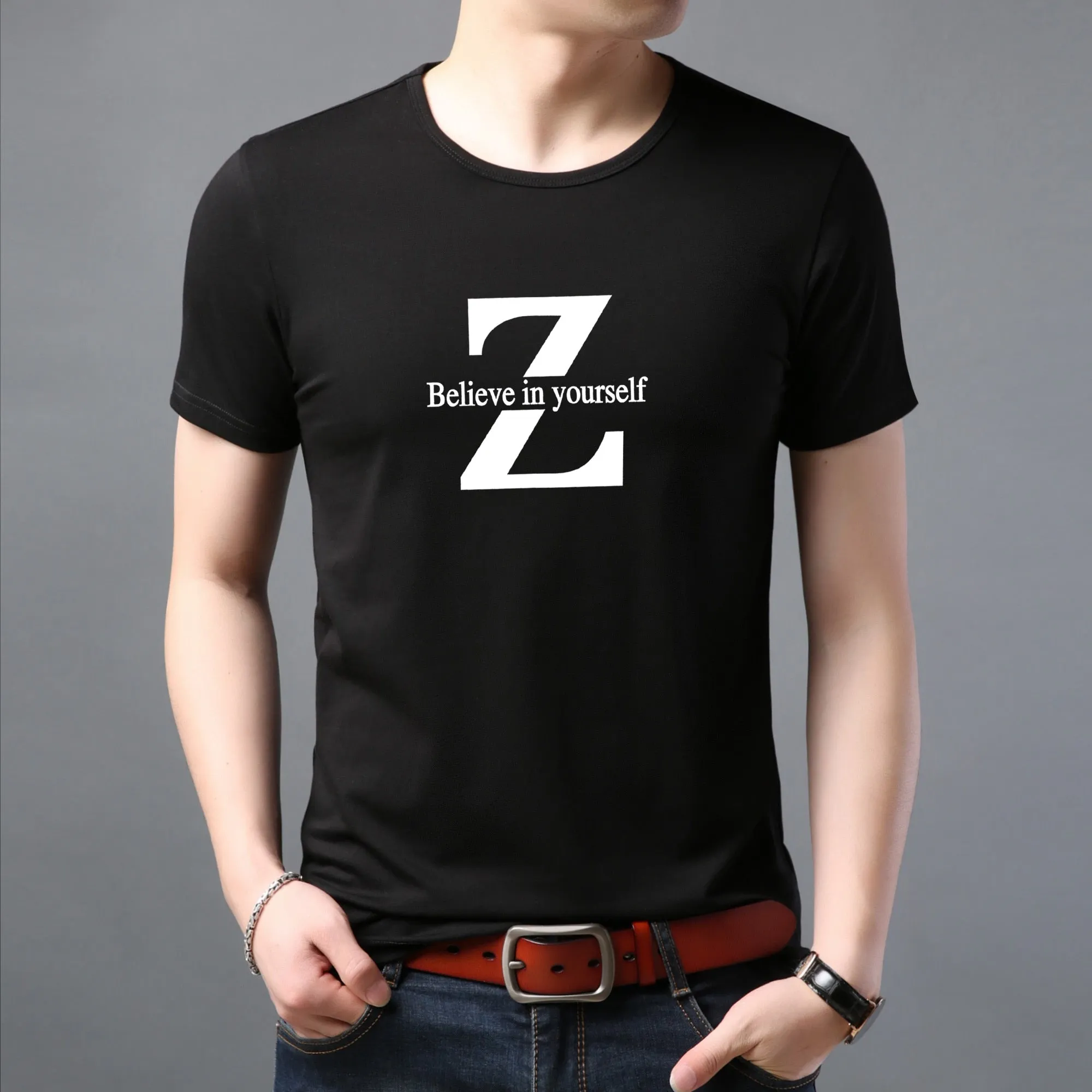 2019 New Fashion Brand T Shirt For Men Pattern Trends Street Wear Tops Trending Summer 100% Cotton Short Sleeve Tee Men Clothes