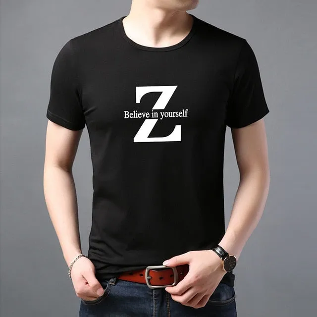 2019 New Fashion Brand T Shirt For Men Pattern Trends Street Wear Tops Trending Summer 100% Cotton Short Sleeve Tee Men Clothes