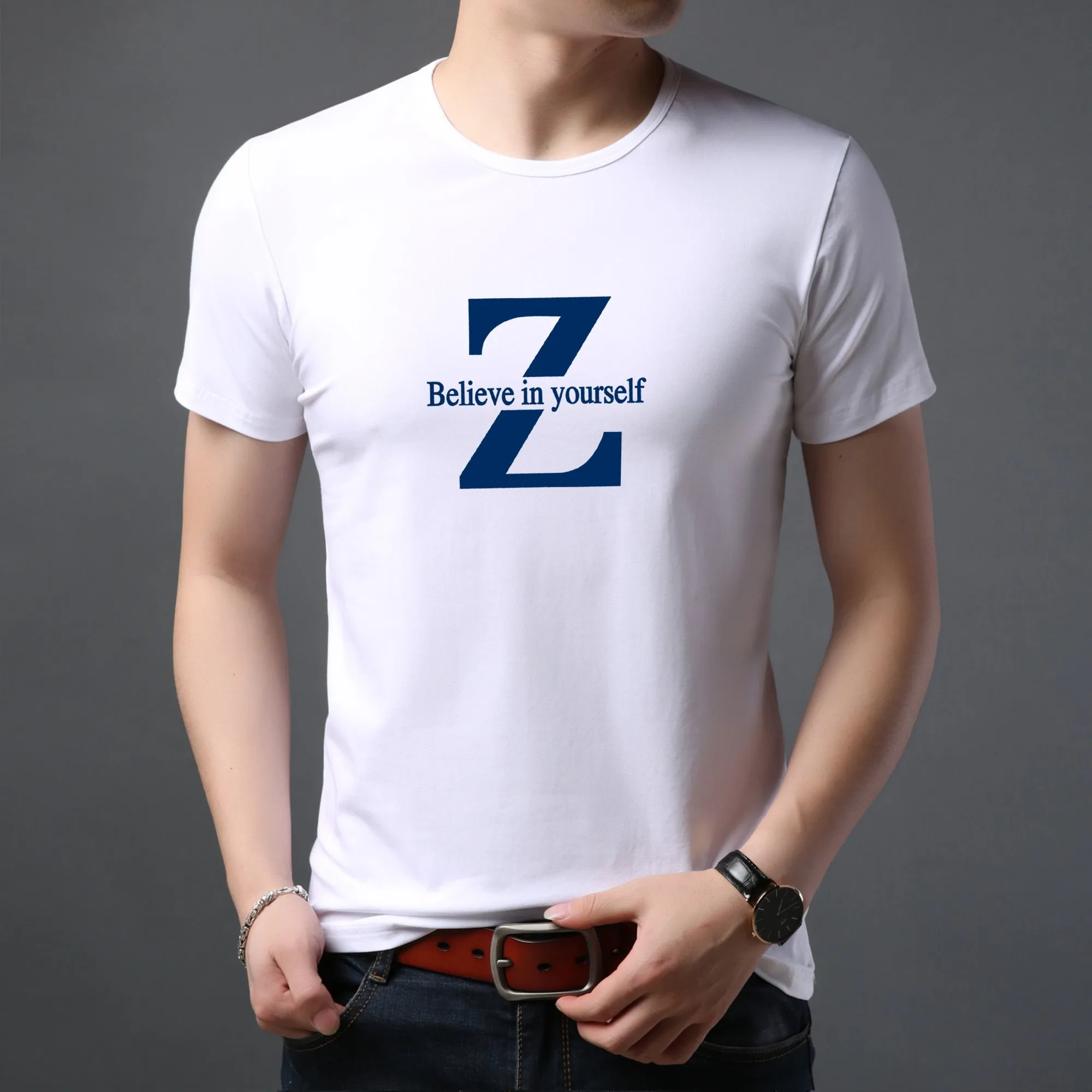 2019 New Fashion Brand T Shirt For Men Pattern Trends Street Wear Tops Trending Summer 100% Cotton Short Sleeve Tee Men Clothes