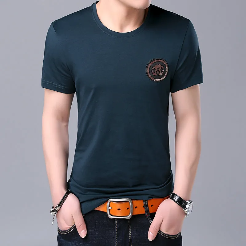 2019 New Fashion Brand T Shirt Men O Neck Summer Street Style Tops Trending Pattern Korean Short Sleeve T-Shirt Mens Clothing