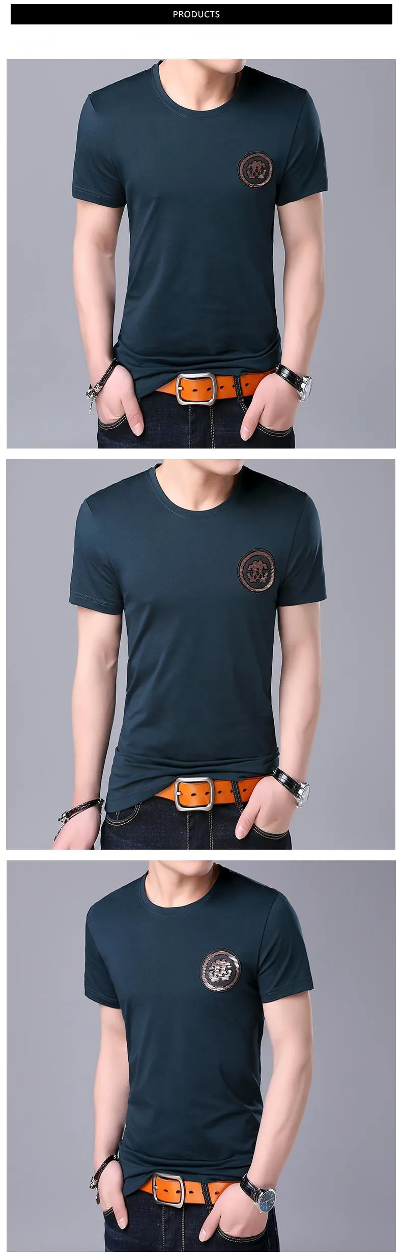 2019 New Fashion Brand T Shirt Men O Neck Summer Street Style Tops Trending Pattern Korean Short Sleeve T-Shirt Mens Clothing