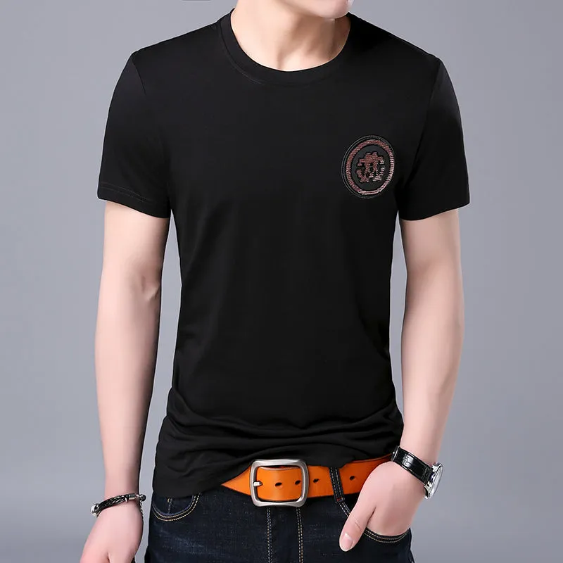 2019 New Fashion Brand T Shirt Men O Neck Summer Street Style Tops Trending Pattern Korean Short Sleeve T-Shirt Mens Clothing