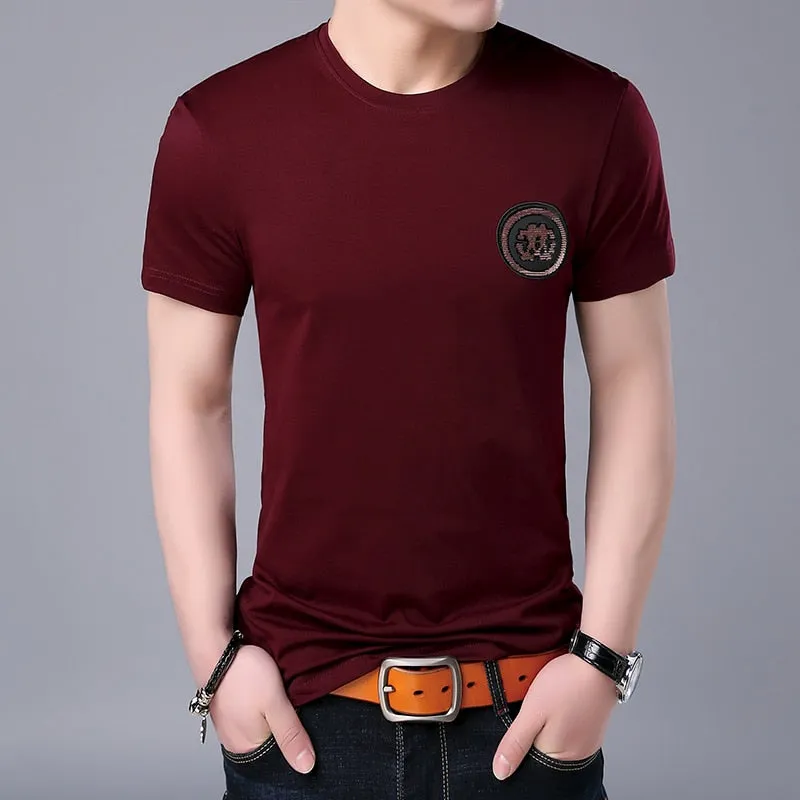 2019 New Fashion Brand T Shirt Men O Neck Summer Street Style Tops Trending Pattern Korean Short Sleeve T-Shirt Mens Clothing
