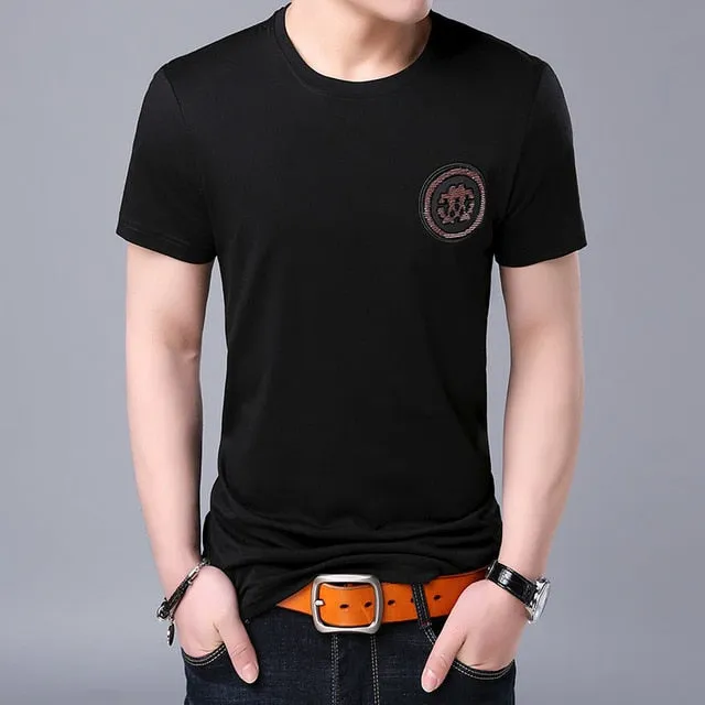2019 New Fashion Brand T Shirt Men O Neck Summer Street Style Tops Trending Pattern Korean Short Sleeve T-Shirt Mens Clothing