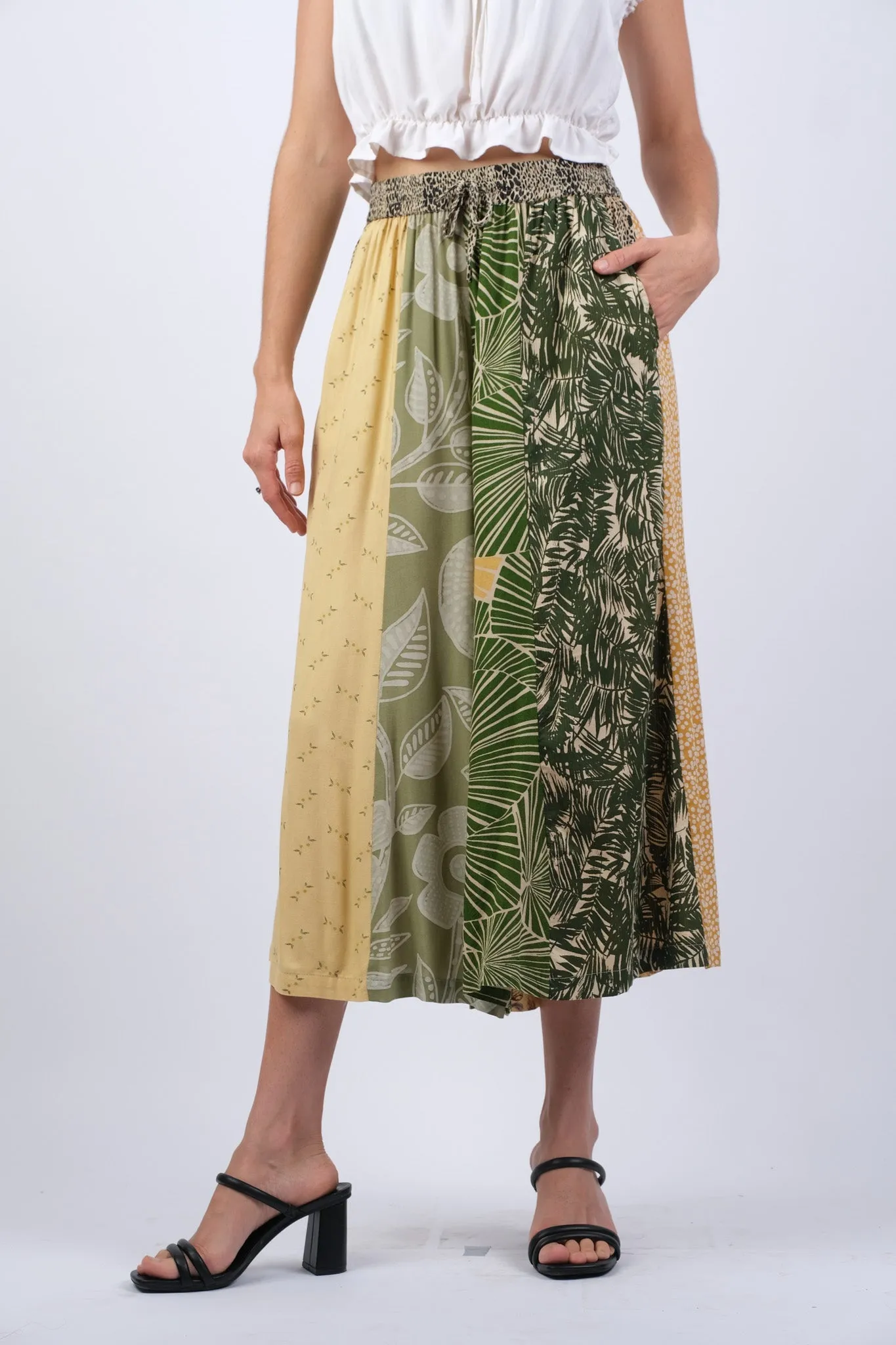 225126 Patchwork Hippie Jungle Dream Palazzo Pants