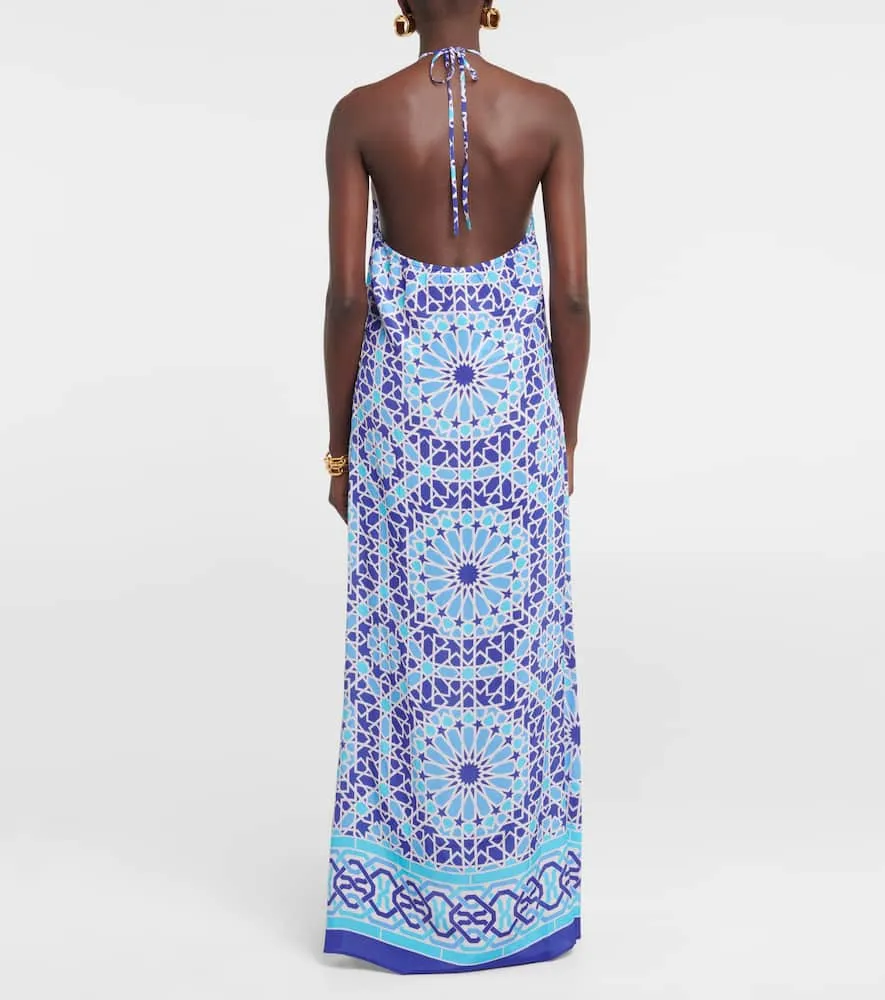 Alexandra Miro Asher printed halterneck maxi dress