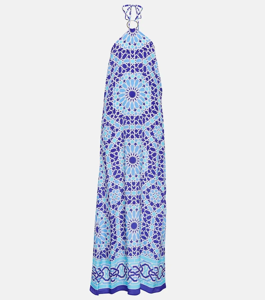 Alexandra Miro Asher printed halterneck maxi dress