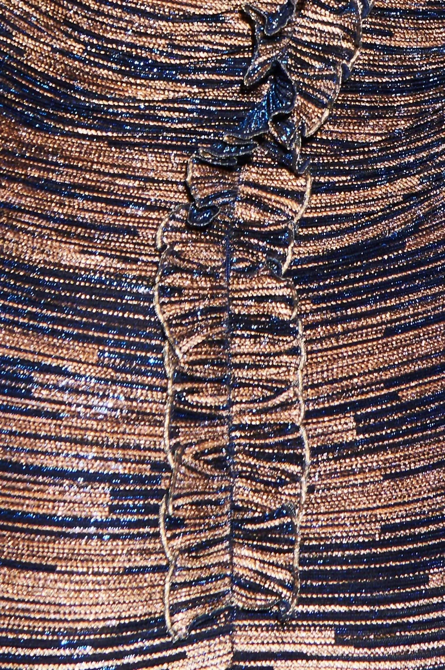 Allia Metallic Pleat Mini Dress