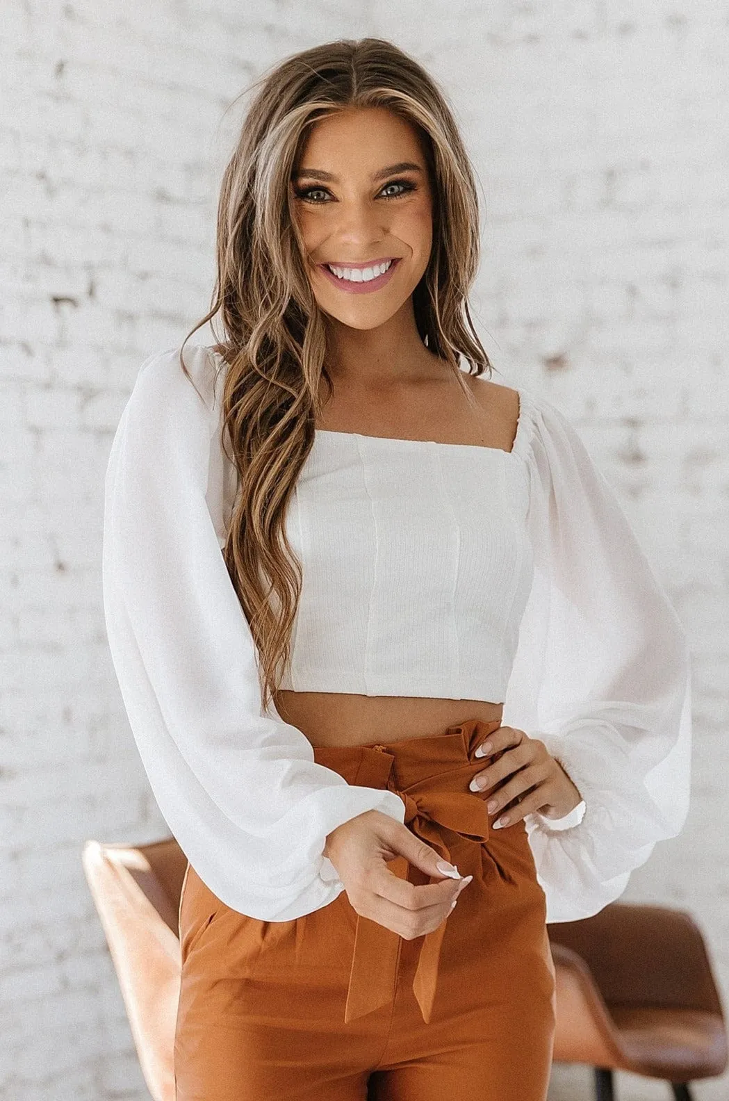 Amber Balloon Sleeve Top