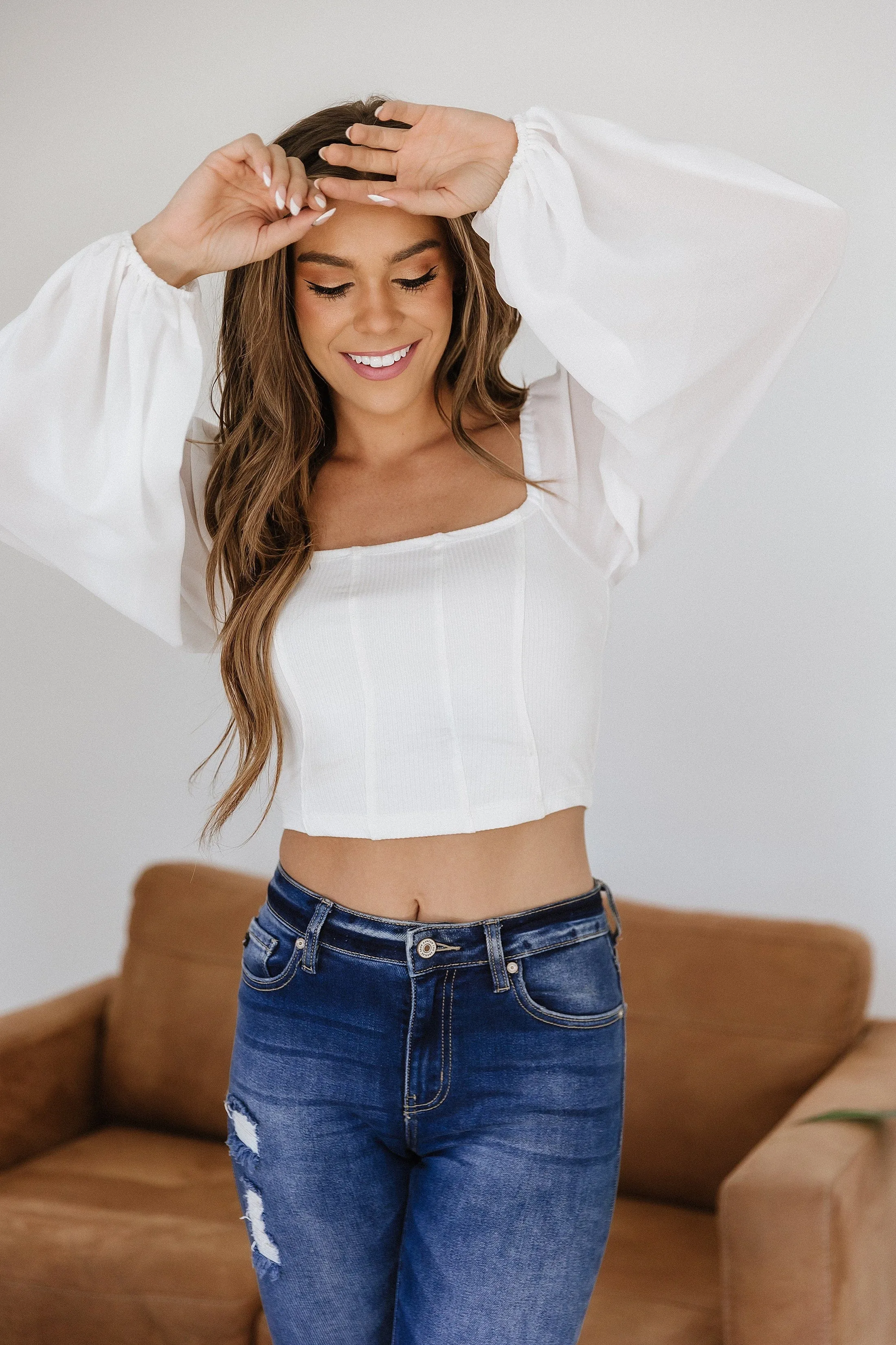 Amber Balloon Sleeve Top