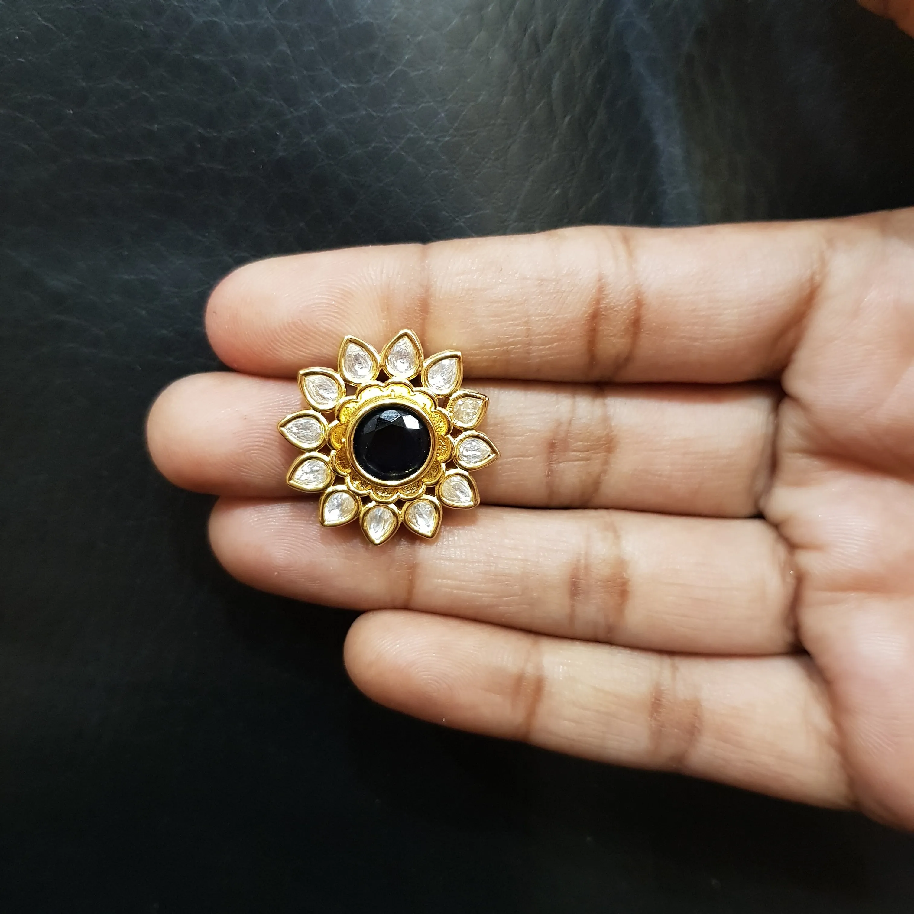 Blue Kundan Tops/Studs 7543-1060