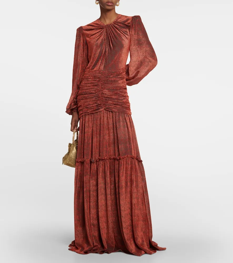 Costarellos Sabrina velvet devor√É¬© gown