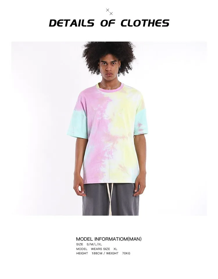 Dye Print Short Sleeve Oversized T-Shirt
