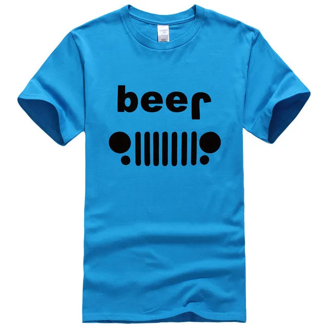 Funny Drinking Beer Off Roading Printed T-Shirt Men's fashion Short Sleeve O-Neck TShirt 2019 Summer Streetwear Hip Hop Tops Tee