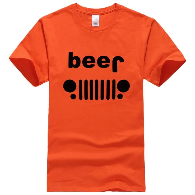 Funny Drinking Beer Off Roading Printed T-Shirt Men's fashion Short Sleeve O-Neck TShirt 2019 Summer Streetwear Hip Hop Tops Tee
