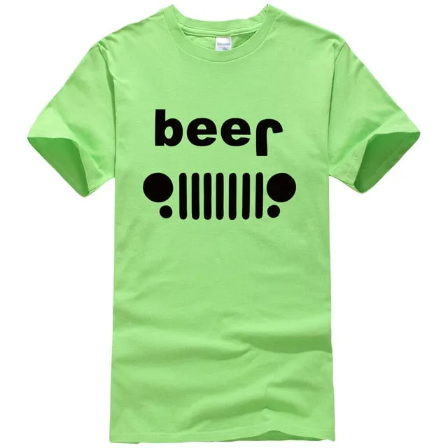 Funny Drinking Beer Off Roading Printed T-Shirt Men's fashion Short Sleeve O-Neck TShirt 2019 Summer Streetwear Hip Hop Tops Tee