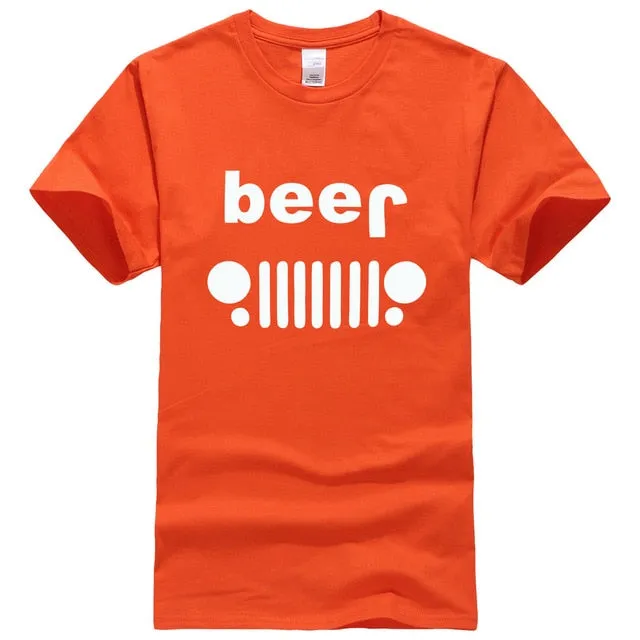Funny Drinking Beer Off Roading Printed T-Shirt Men's fashion Short Sleeve O-Neck TShirt 2019 Summer Streetwear Hip Hop Tops Tee