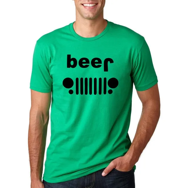 Funny Drinking Beer Off Roading Printed T-Shirt Men's fashion Short Sleeve O-Neck TShirt 2019 Summer Streetwear Hip Hop Tops Tee