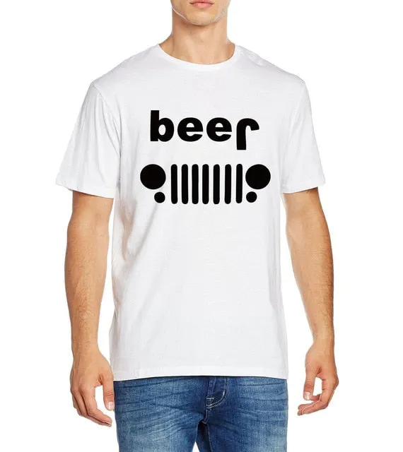 Funny Drinking Beer Off Roading Printed T-Shirt Men's fashion Short Sleeve O-Neck TShirt 2019 Summer Streetwear Hip Hop Tops Tee
