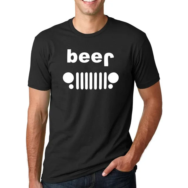 Funny Drinking Beer Off Roading Printed T-Shirt Men's fashion Short Sleeve O-Neck TShirt 2019 Summer Streetwear Hip Hop Tops Tee