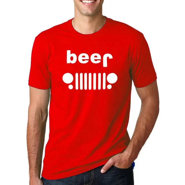 Funny Drinking Beer Off Roading Printed T-Shirt Men's fashion Short Sleeve O-Neck TShirt 2019 Summer Streetwear Hip Hop Tops Tee