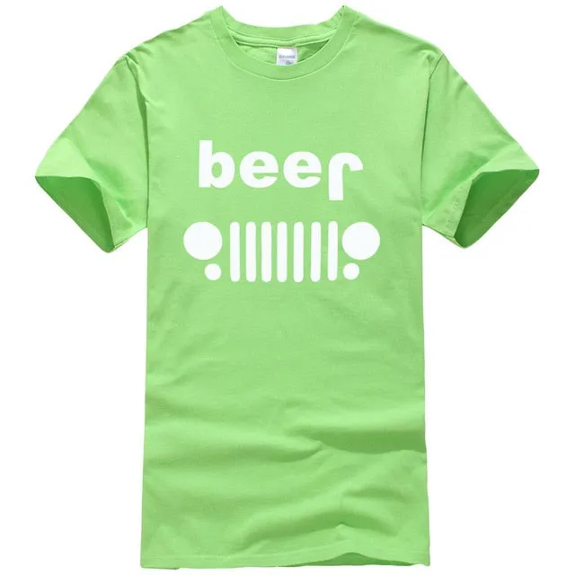 Funny Drinking Beer Off Roading Printed T-Shirt Men's fashion Short Sleeve O-Neck TShirt 2019 Summer Streetwear Hip Hop Tops Tee