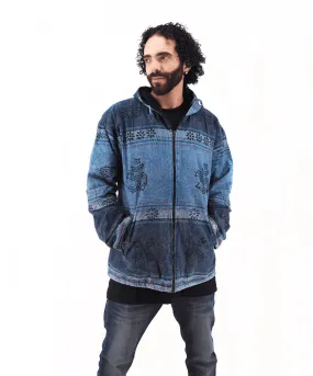Handmade Casual Boho Cotton Unisex Men's Jackets Hoodies Size M