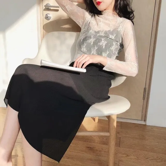 High Elastic High Collar T-Shirt