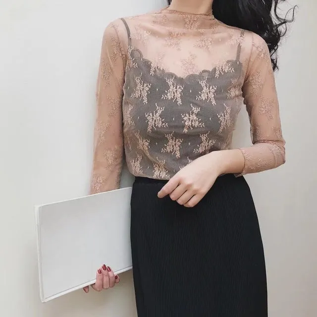 High Elastic High Collar T-Shirt