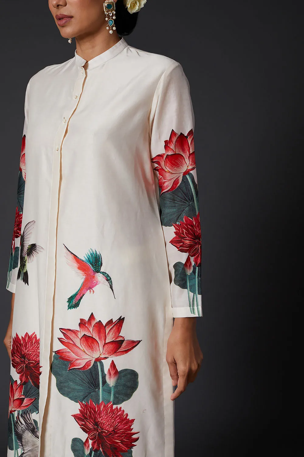 Ivory Digital Printed Kurta Set