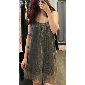 Lovemarks Metallic Shift Dress - Size Small