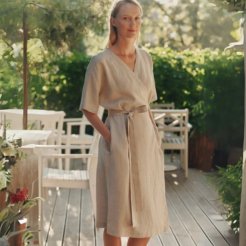 Melange Linen Vine Dress