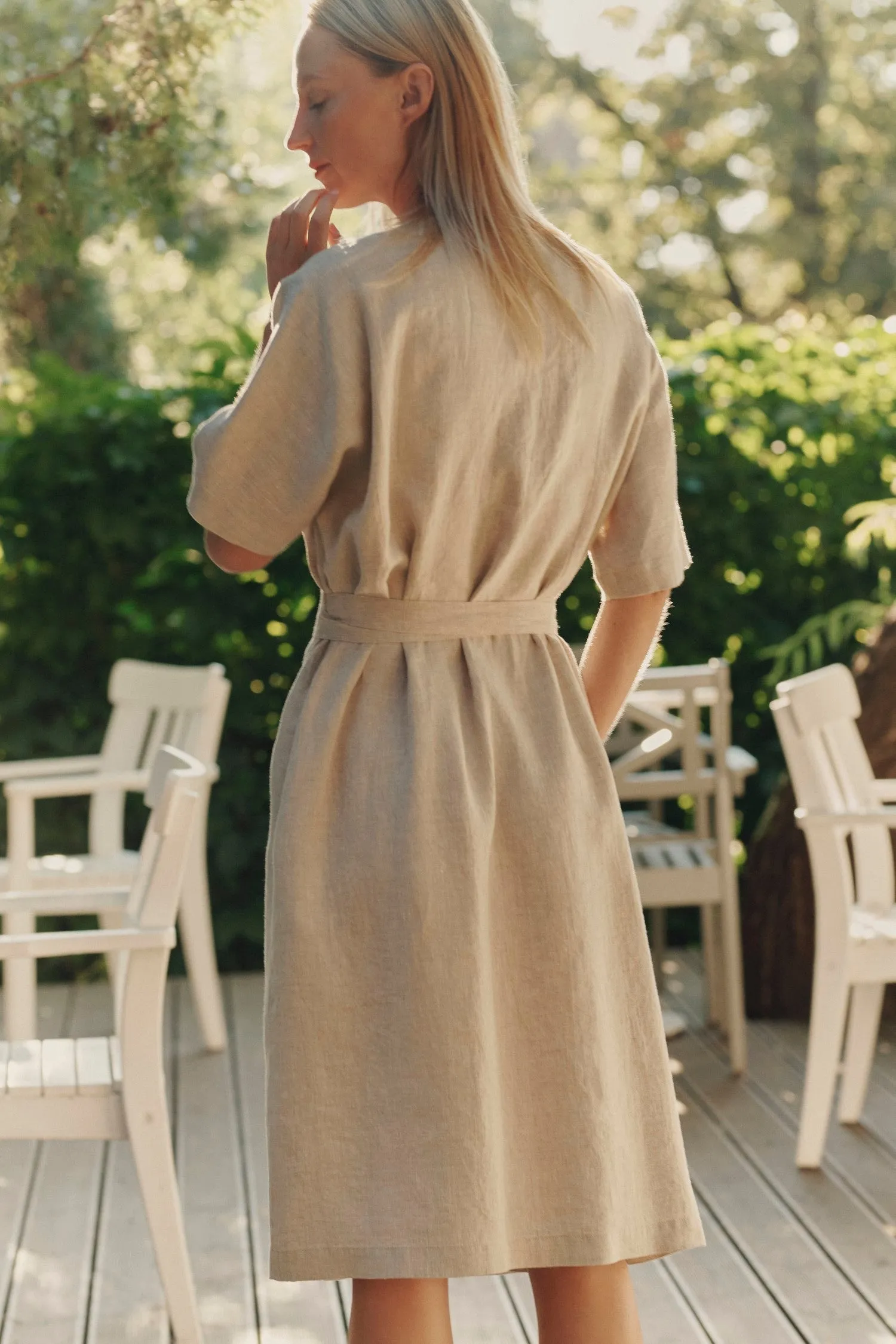 Melange Linen Vine Dress