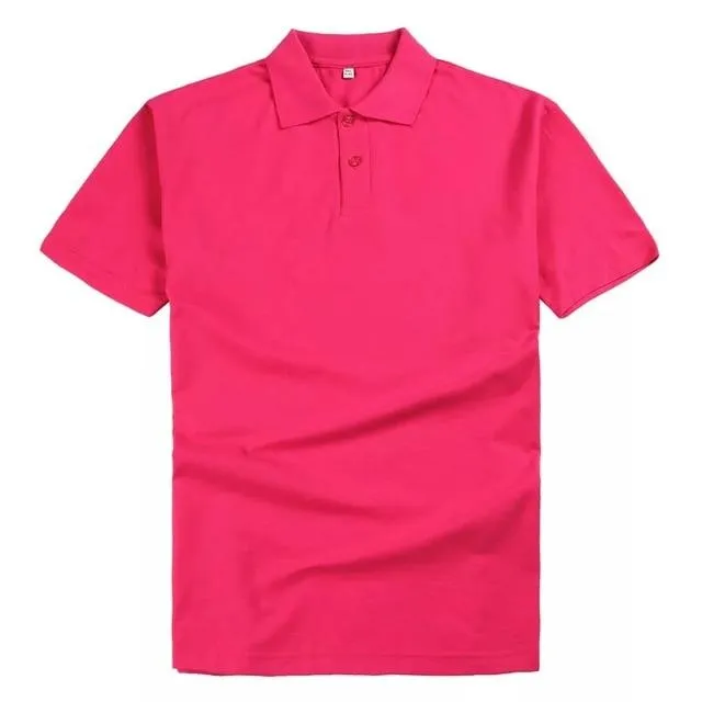 men's and women's polo shirts casual color cotton overalls 12 color  polo shirts with short sleeves Free custom name logo