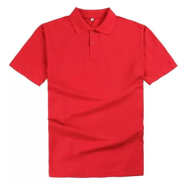 men's and women's polo shirts casual color cotton overalls 12 color  polo shirts with short sleeves Free custom name logo