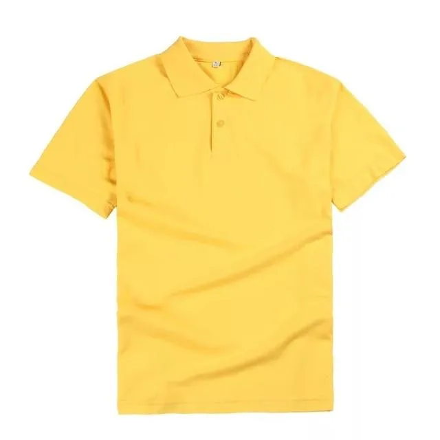 men's and women's polo shirts casual color cotton overalls 12 color  polo shirts with short sleeves Free custom name logo