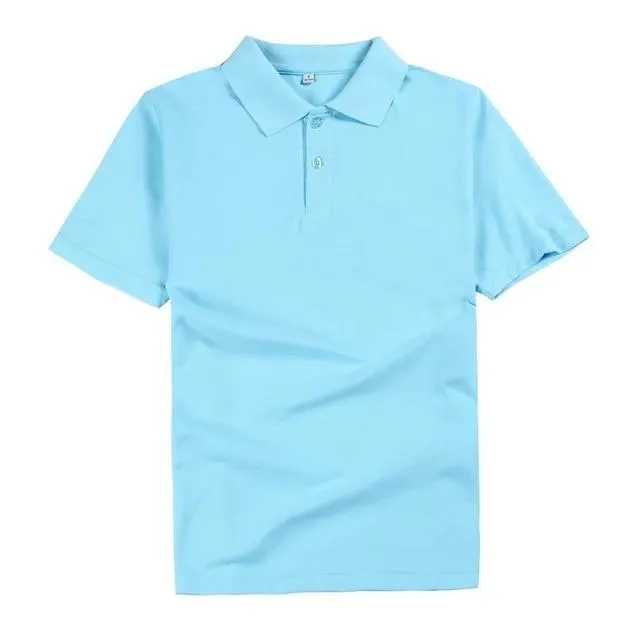 men's and women's polo shirts casual color cotton overalls 12 color  polo shirts with short sleeves Free custom name logo