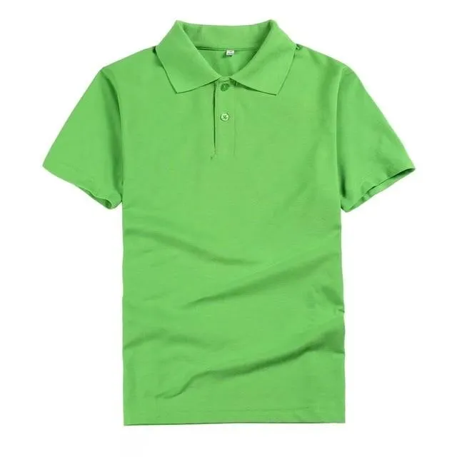 men's and women's polo shirts casual color cotton overalls 12 color  polo shirts with short sleeves Free custom name logo