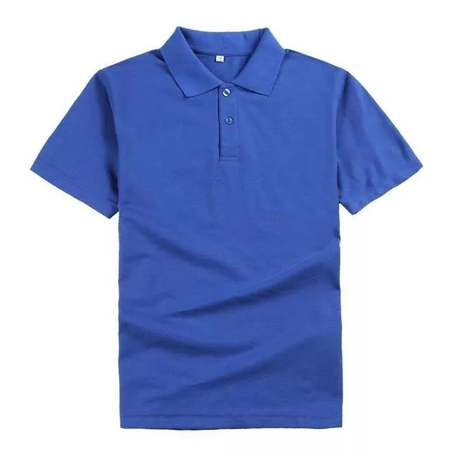 men's and women's polo shirts casual color cotton overalls 12 color  polo shirts with short sleeves Free custom name logo