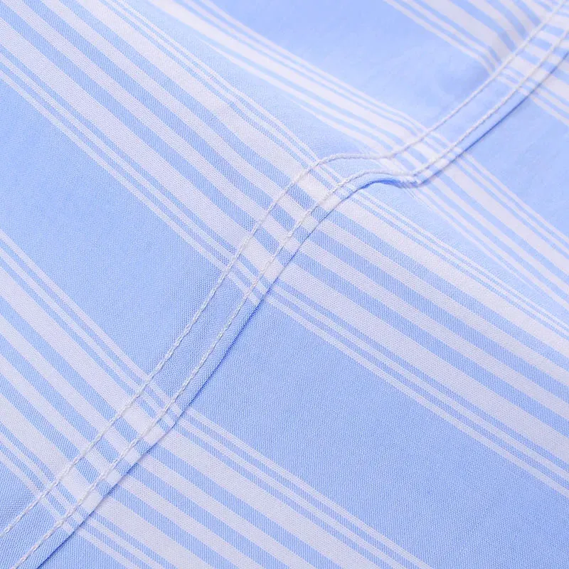 Men's Long-Sleeve Colors Striped Pocketless Shirts Premium Quality 100% Cotton Standard-fit Button-down Daily Casual Tops Shirt