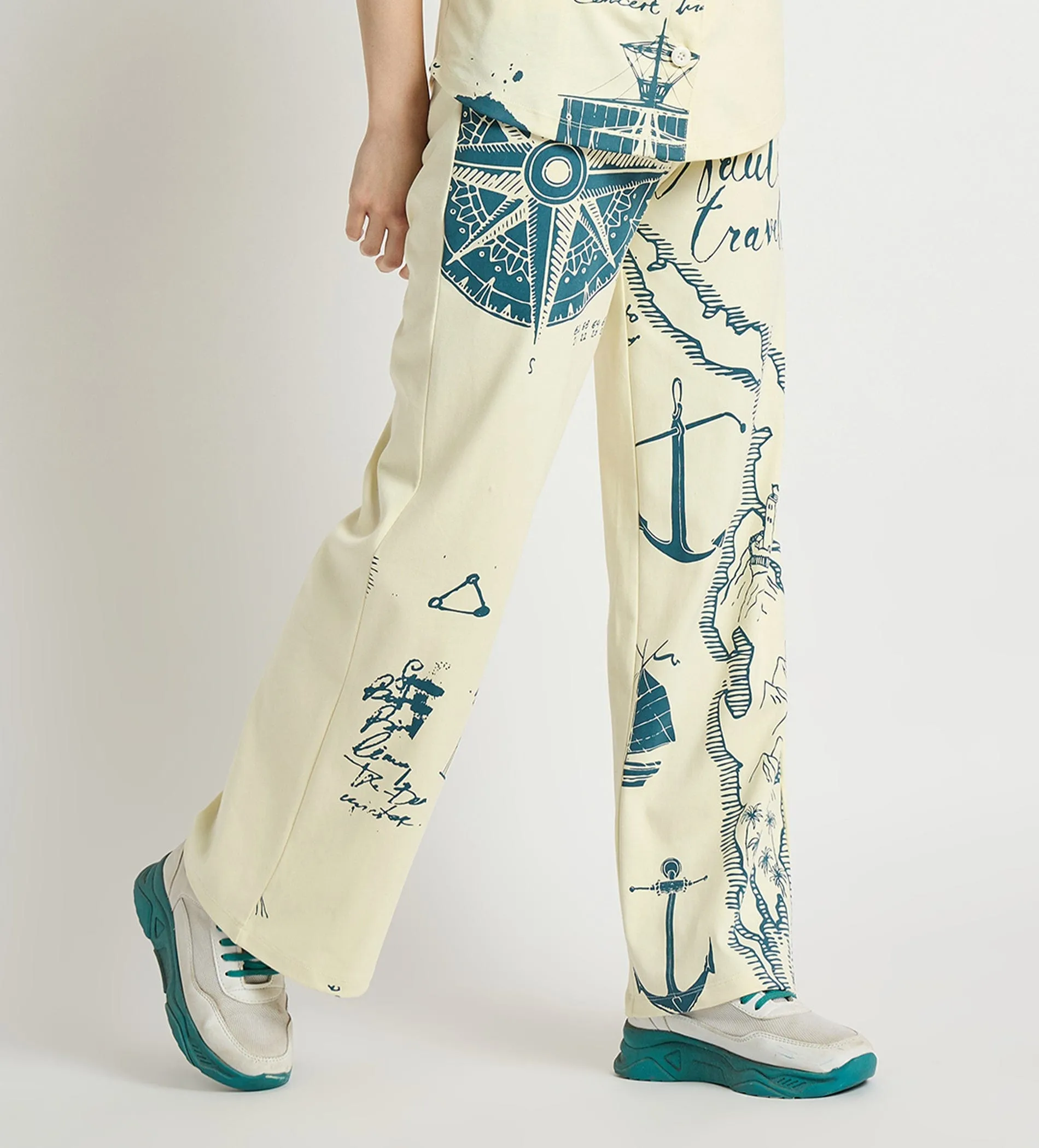 Nautical Voyage Extra Wide Trackpants