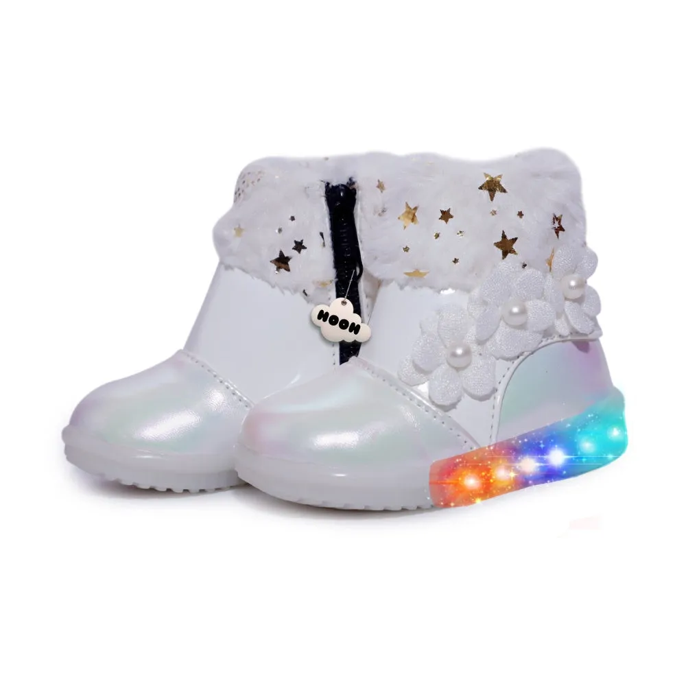 Pink Colored Kid’s Unisex LED Long Shoes