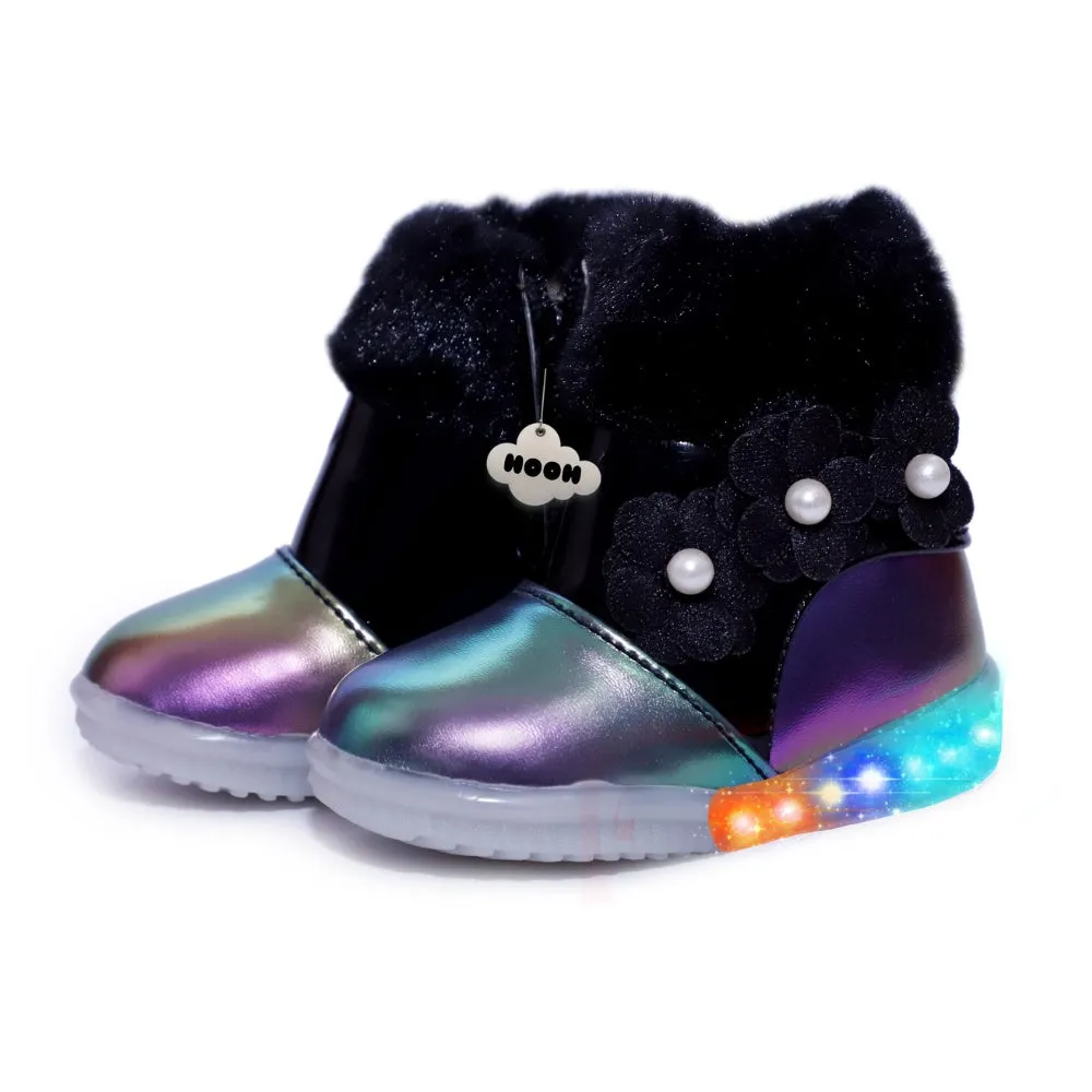 Pink Colored Kid’s Unisex LED Long Shoes