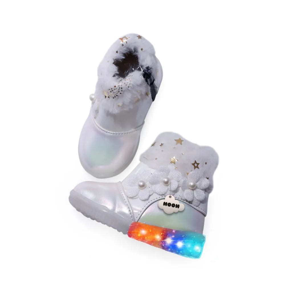 Pink Colored Kid’s Unisex LED Long Shoes