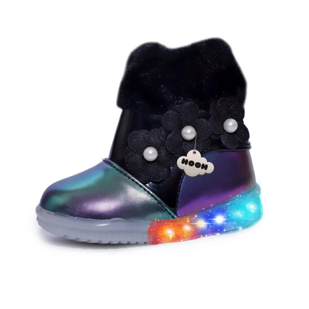 Pink Colored Kid’s Unisex LED Long Shoes