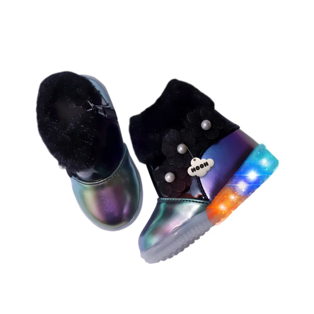 Pink Colored Kid’s Unisex LED Long Shoes