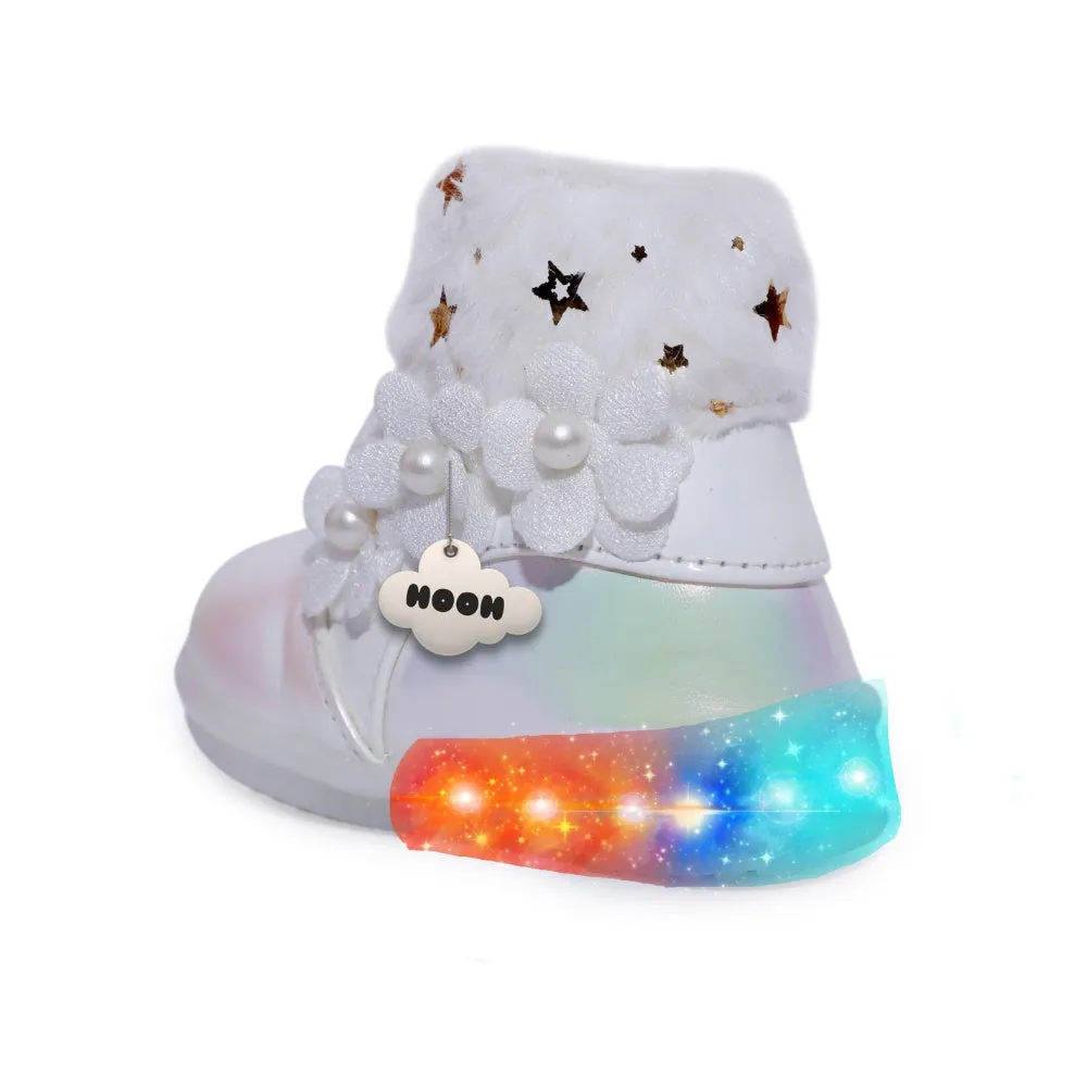 Pink Colored Kid’s Unisex LED Long Shoes