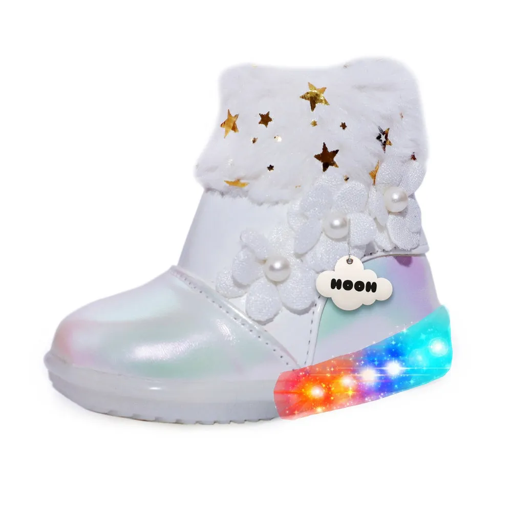 Pink Colored Kid’s Unisex LED Long Shoes